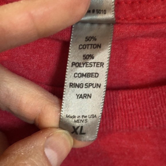 Men’s red cotton New Hampshire T-shirt size XL - Picture 3 of 4